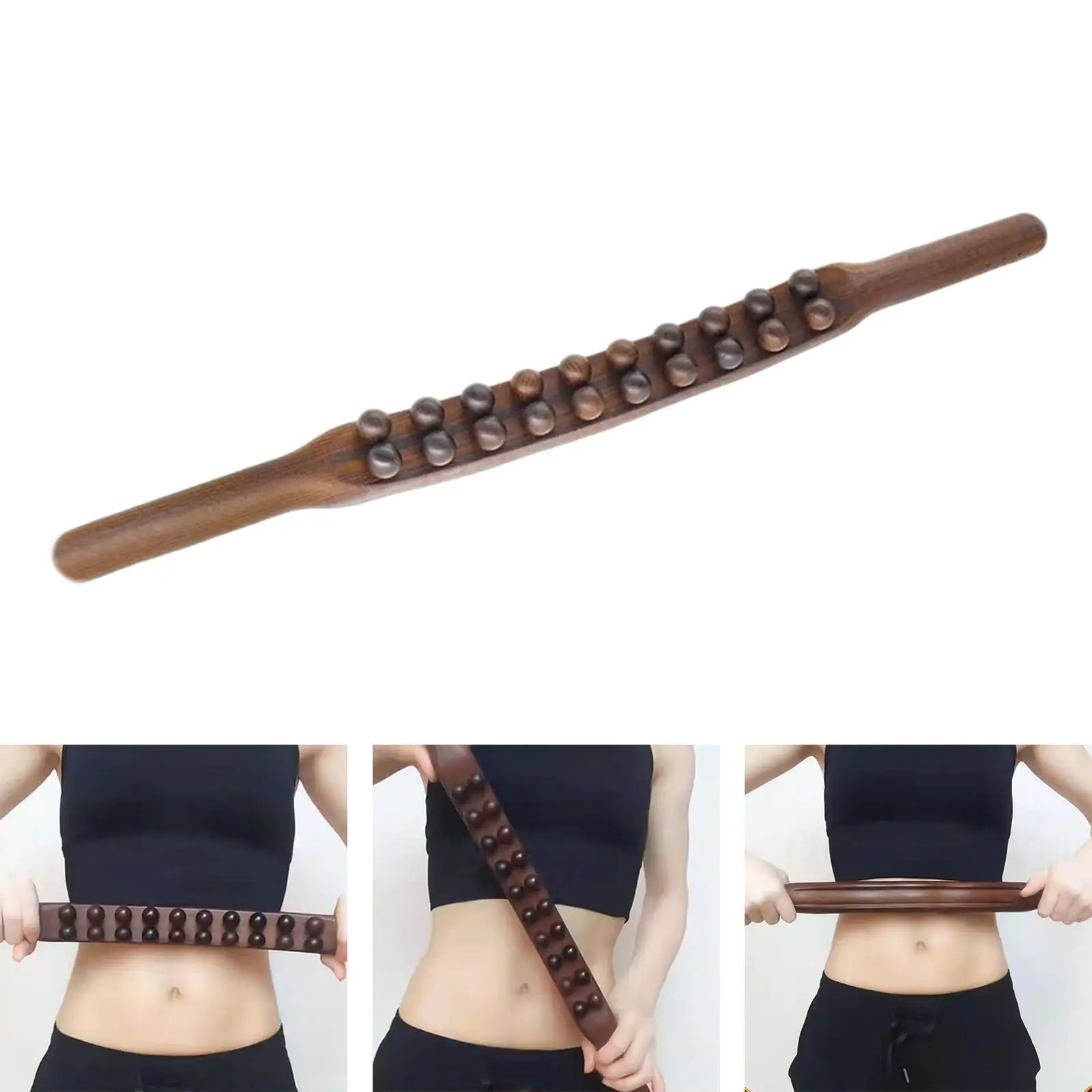 أدوات تدليك عصا كشط جواشا الخشبية المضادة للسيلوليت للخصر الخلفي #6