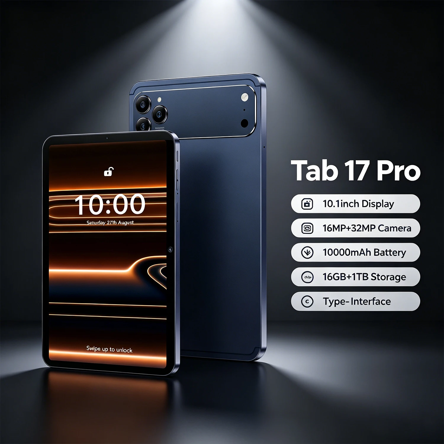 2026 New Sale Tablet HOT Original Tab 17 Pro PC Snapdragon 10.1inch HD Screen Global 10000mAh 5G Dual Card WiFi