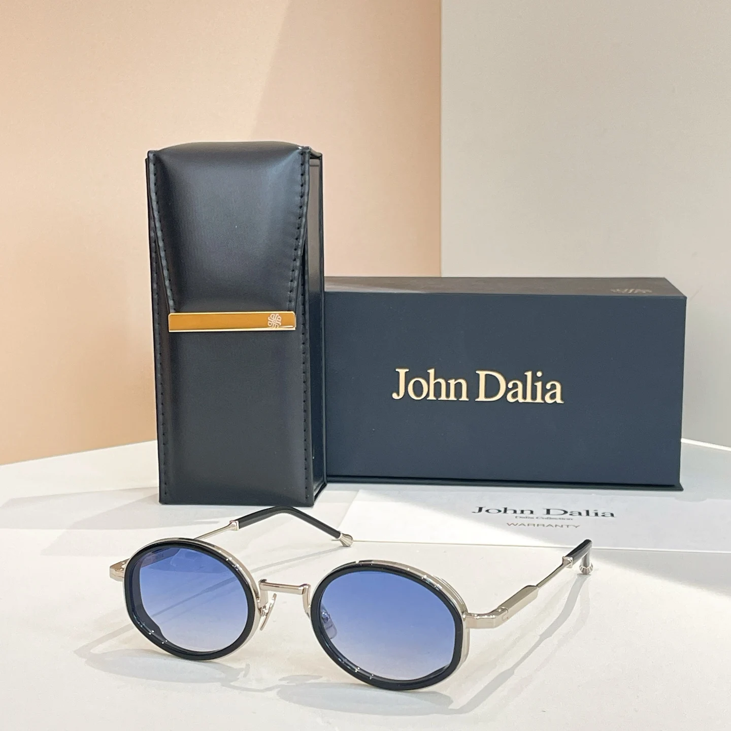 Klassieke Designer Voor JOHN DALIA JD Jared Zonnebril Mannen Vrouwen Legering Gradiënt Topkwaliteit Brand Design UV400 Bril Met Doos
