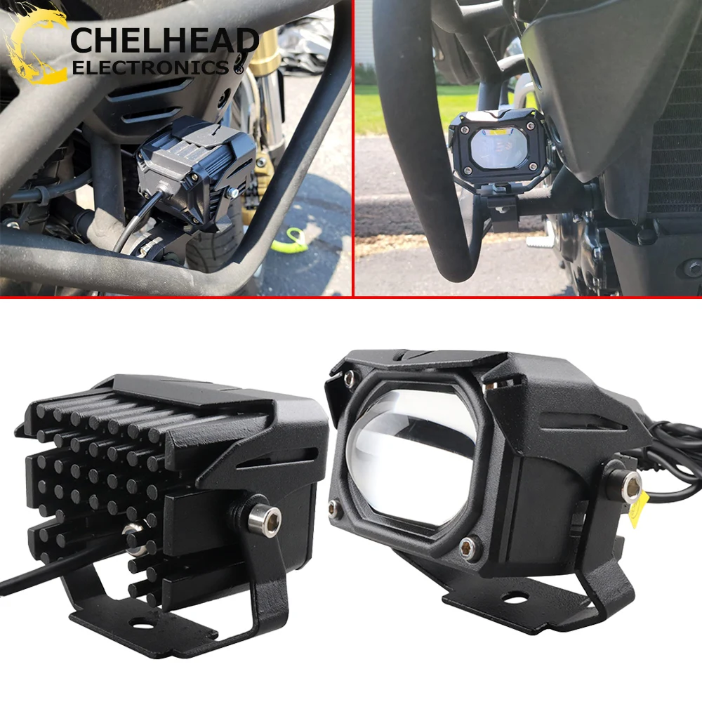 Spotlight Motorcycle Auxiliary Driving Led Fog Light 90W 8000LM UTV Boat Pickup Scooter Work Spot Lighting White Yellow