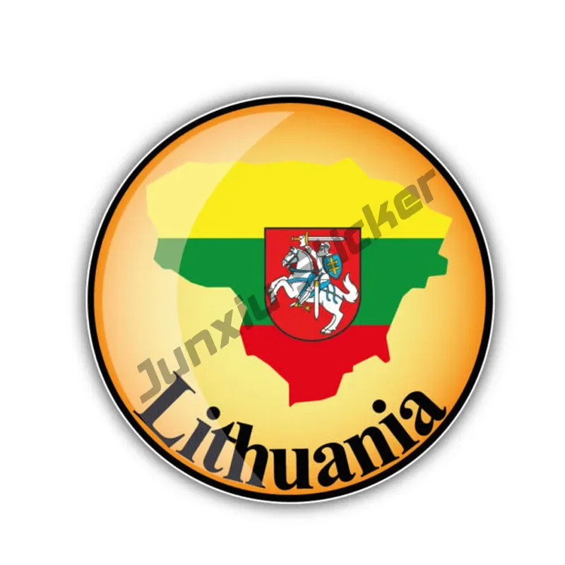 ملصقات ليتوانيا الإبداعية خريطة علم ليتوانيا ملصق لاصق لامع ورائع مضحك ليتوانيا LT رمز البلد الصغير ملصق سيارة ملحقات #5