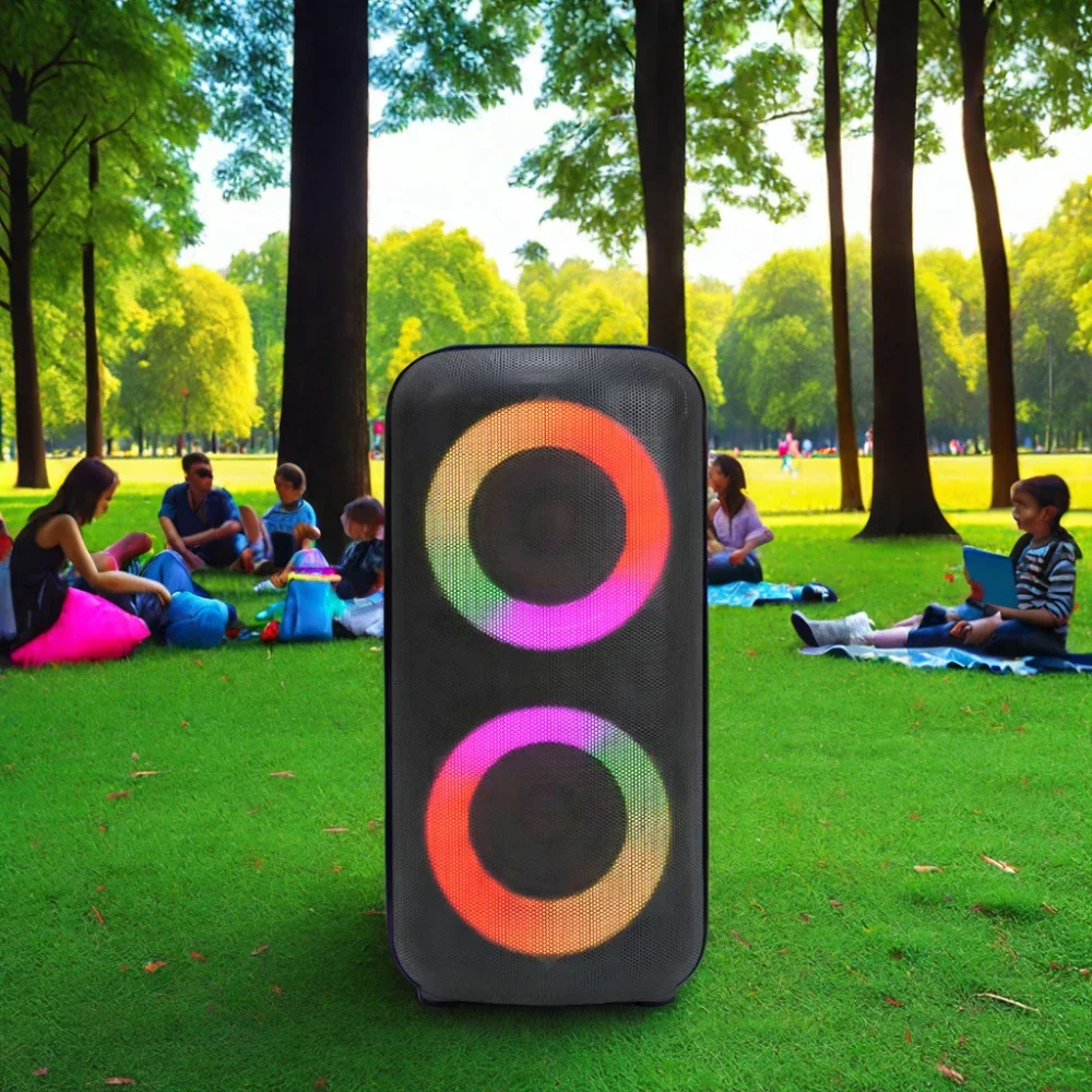 Altavoz portátil con luces led rgb, resistente al agua, sonido estéreo de Supergraves, gran potencia, calidad, buen precio, 110 partybox