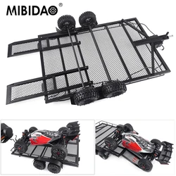 MIBIDAO Simulation Metal Alloy RC Trailer Hopper Frame with Wheels for 1/5 1/8 1/10 RC Car Upgrade Parts