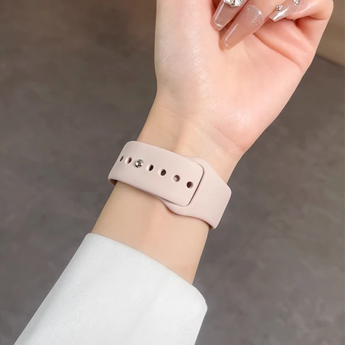 Imagen 2 del producto Correa de silicona sin huecos para Samsung Galaxy Watch8 40mm 40 44mm pulsera deportiva Galaxy watch 8 Classic 46 46mm