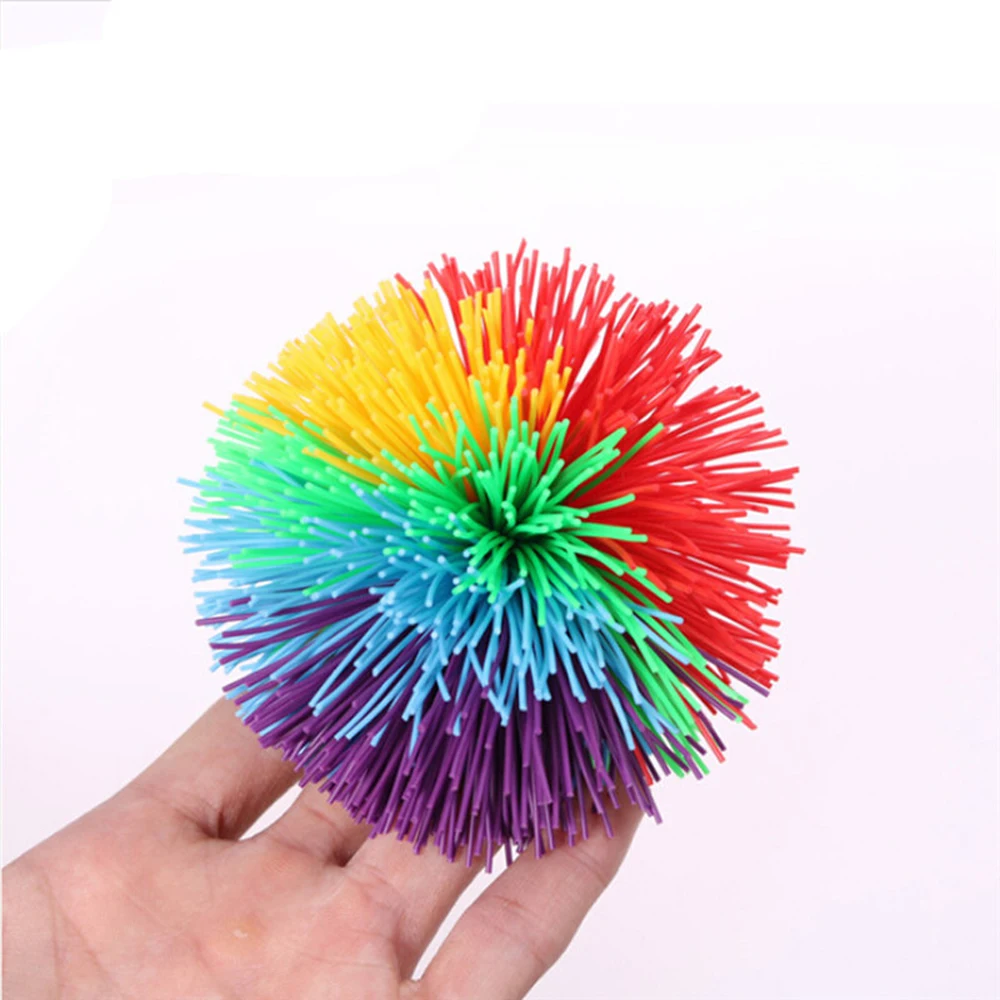 Anti-Stress Stress Relief Toy Balls Bouncy Stress Balls Baby Stretchy Ball Monkey Stringy Balls Rainbow Fidget Sensory Ball