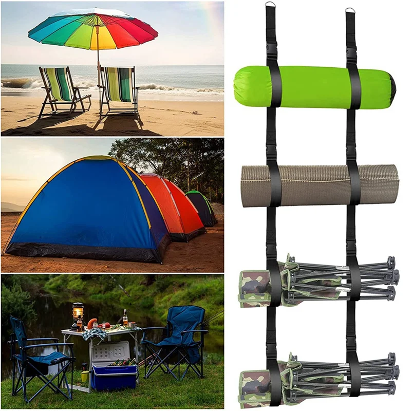 

AC22 2Set Storage for Garage,Hanging Organizer Storage Rack Adjustable Garage Storage Strap Wall Mounted Holder