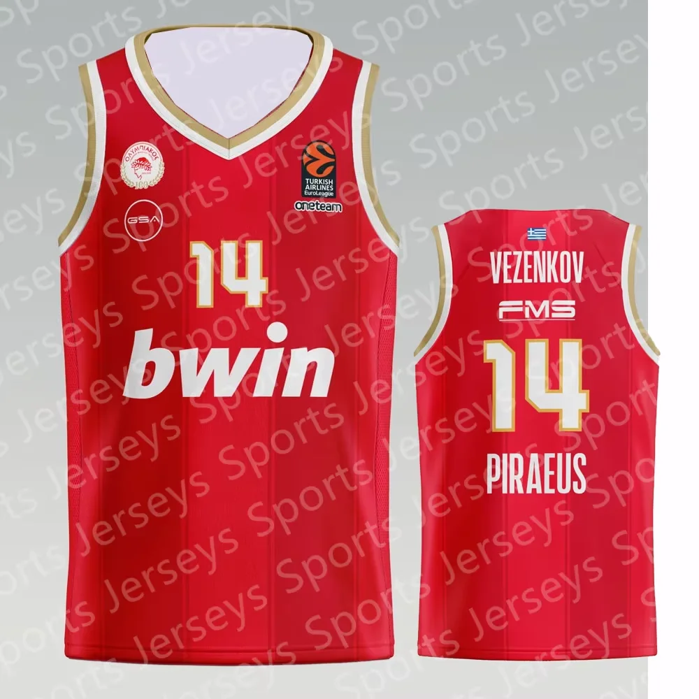 24-25New Greek Basketball Jerseys Olympiacos Athens Basketball Jerseys Boys/Men's Basketball Special Jerseys Sports Kits Arrived