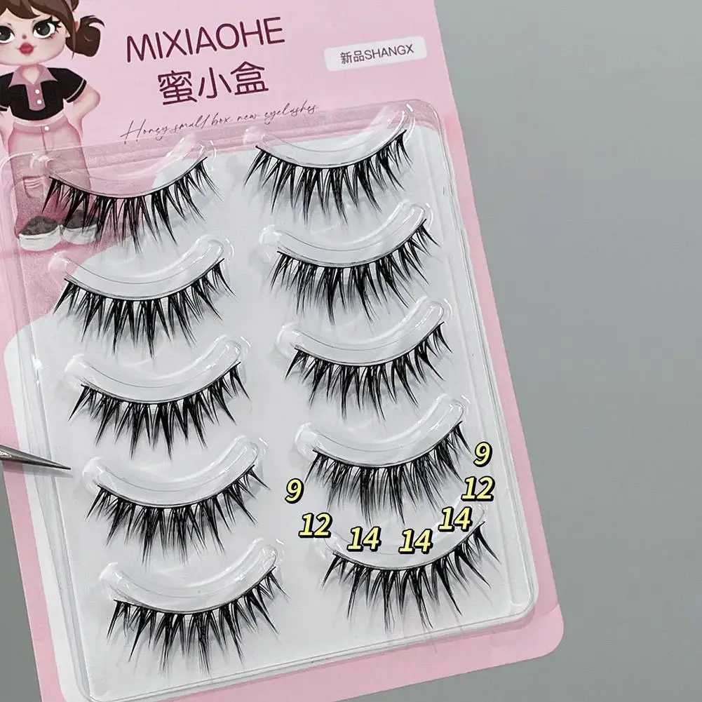 

New Doll Lashes Extension Natural Cat Eye False Eyelashes Handmade Cross Lash Anime Makeup Strip Cosplay Eye Manga Lashes K8A4