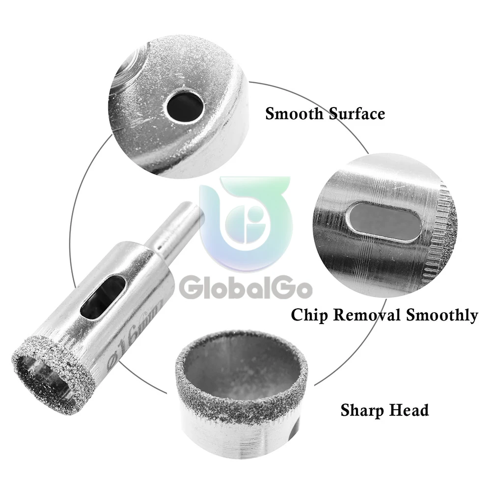 6-32mm Diamond Coated Center Drill Bits Marble Granite Vitrified Tile Hole Opener Diamond Drill Bit Hole Saw Tool