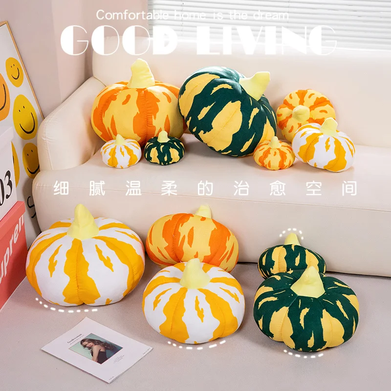 15~45cm Pumpkin Plush Pillow Stuffed Lovely Soft Fluffy Simulation Christmas Gift Huggable Doll Sofa Cushion Toys For Children