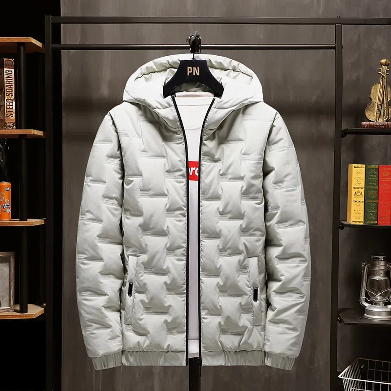 

Winter Trendy Parkas Cotton-padded Coats Jacket Men Parkas Outdoor Hooded Coat Casual Windbreaker Thick Warm Coat Men Jacket