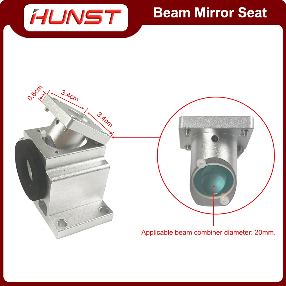 Imagem -05 - Hunst Fiber Laser Marking Machine Beam Combiner Base Pode Ser Equipada com Indicador de Luz Vermelha