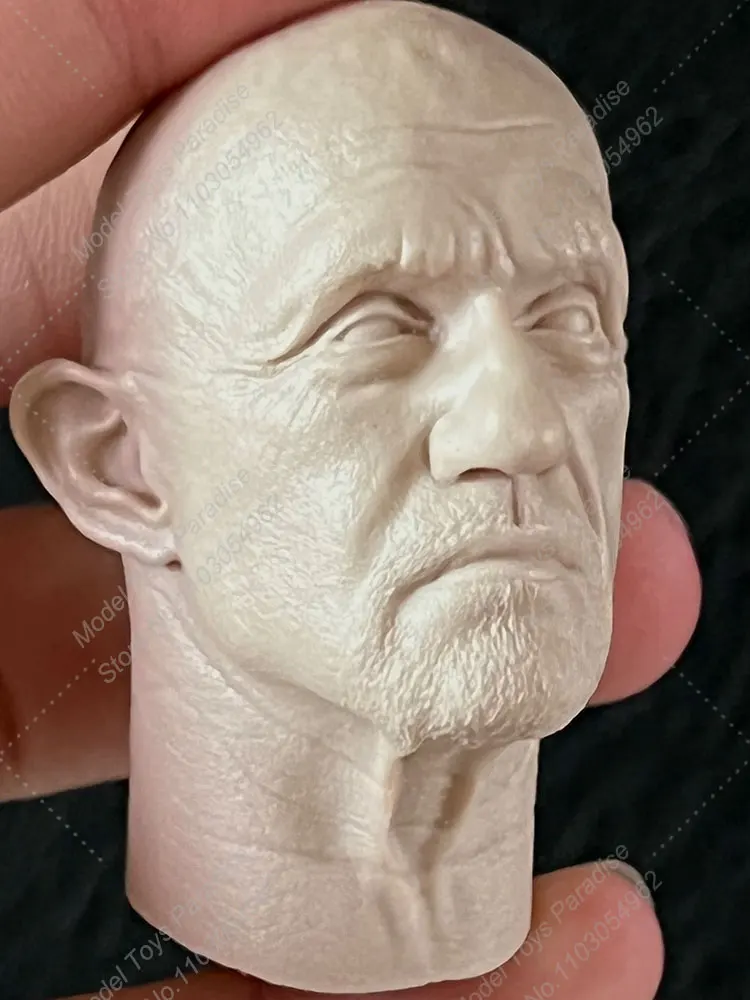 Figura DE ACCIÓN DE 1/6 hombres sin pintar, figura de cuerpo de soldado Breaking Bad MIke Walter, Cabeza Blanca esculpida, molde blanco, cabeza de Steve Cranston para 12"