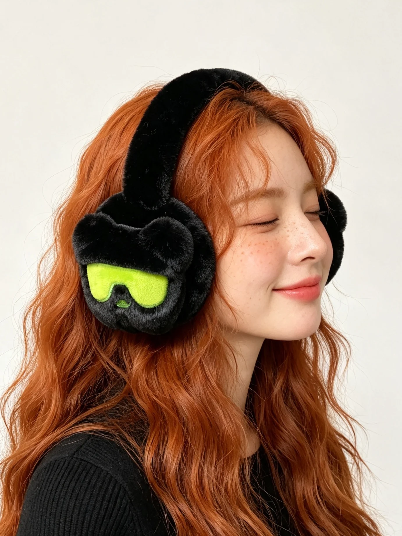 cute-cartoon-plush-ear-covers-women's-winter-warmth-cold-protection-ear-lovers-black-fashionable-cool-ear-muffs