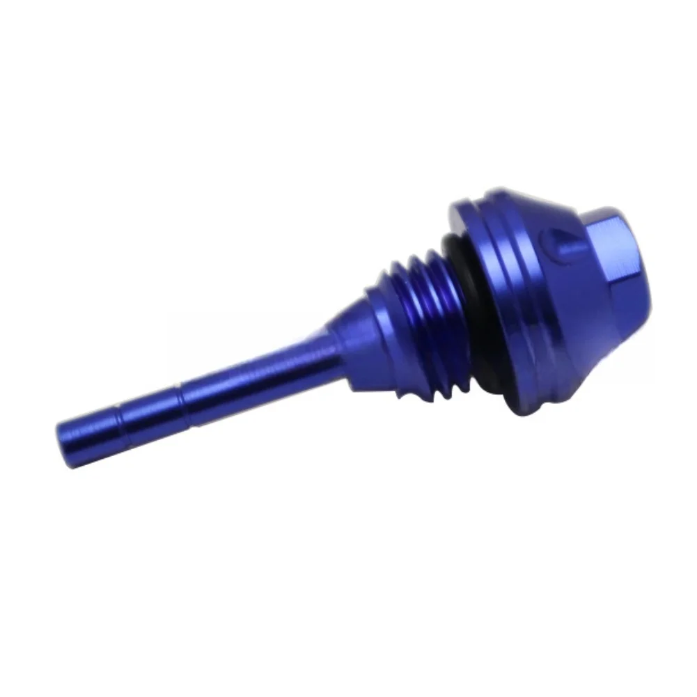 Motorcycle aluminum alloy oil dipstick featuring hexagonal plum blossom design for practical use and improved aesthetics