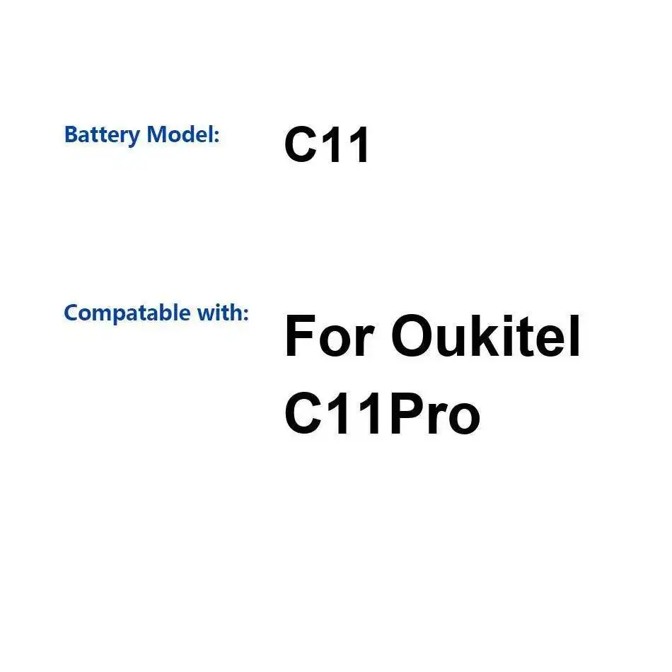 

For Oukitel C11 Pro 3400Mah Good Low-Temperature Performance Mobile Phone Battery