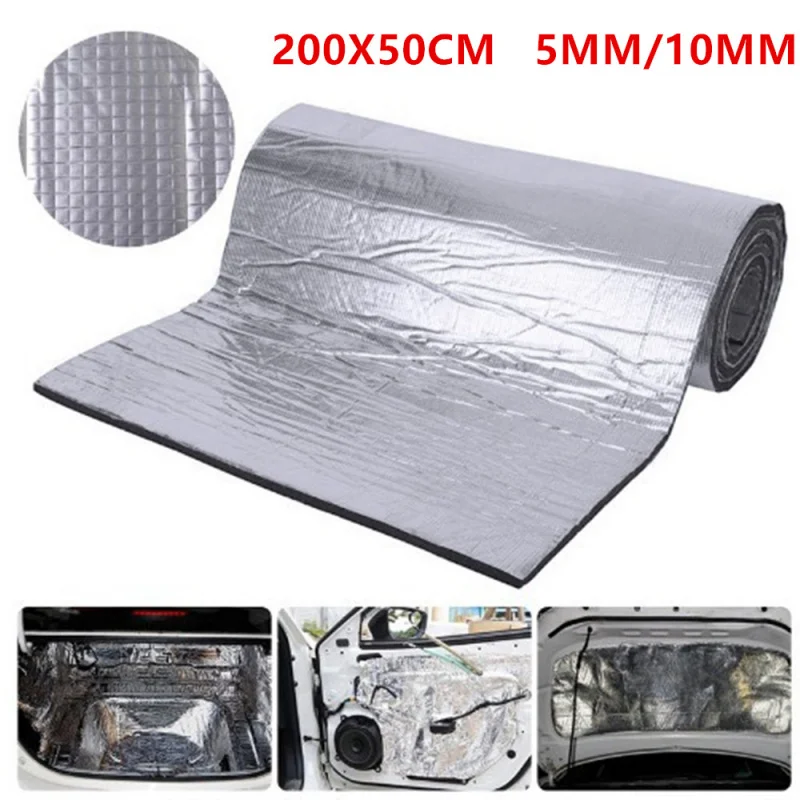 Fireproof Heat and Sound Insulation Mat 200x50cm Acoustic Thermal Mat Soundproof Wall Panels Noise Insulation for Car Deadening