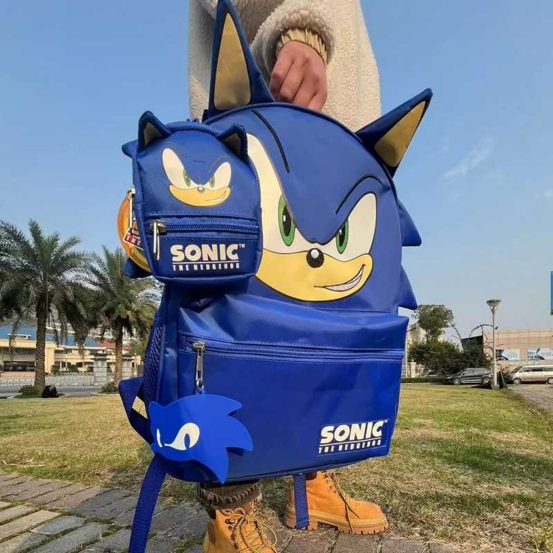 Soinc Cartoon Student Backpack Size Large Capacity Boys and Girls Schoolbag 2in1 Cartoon Anime Bag Christmas Gift