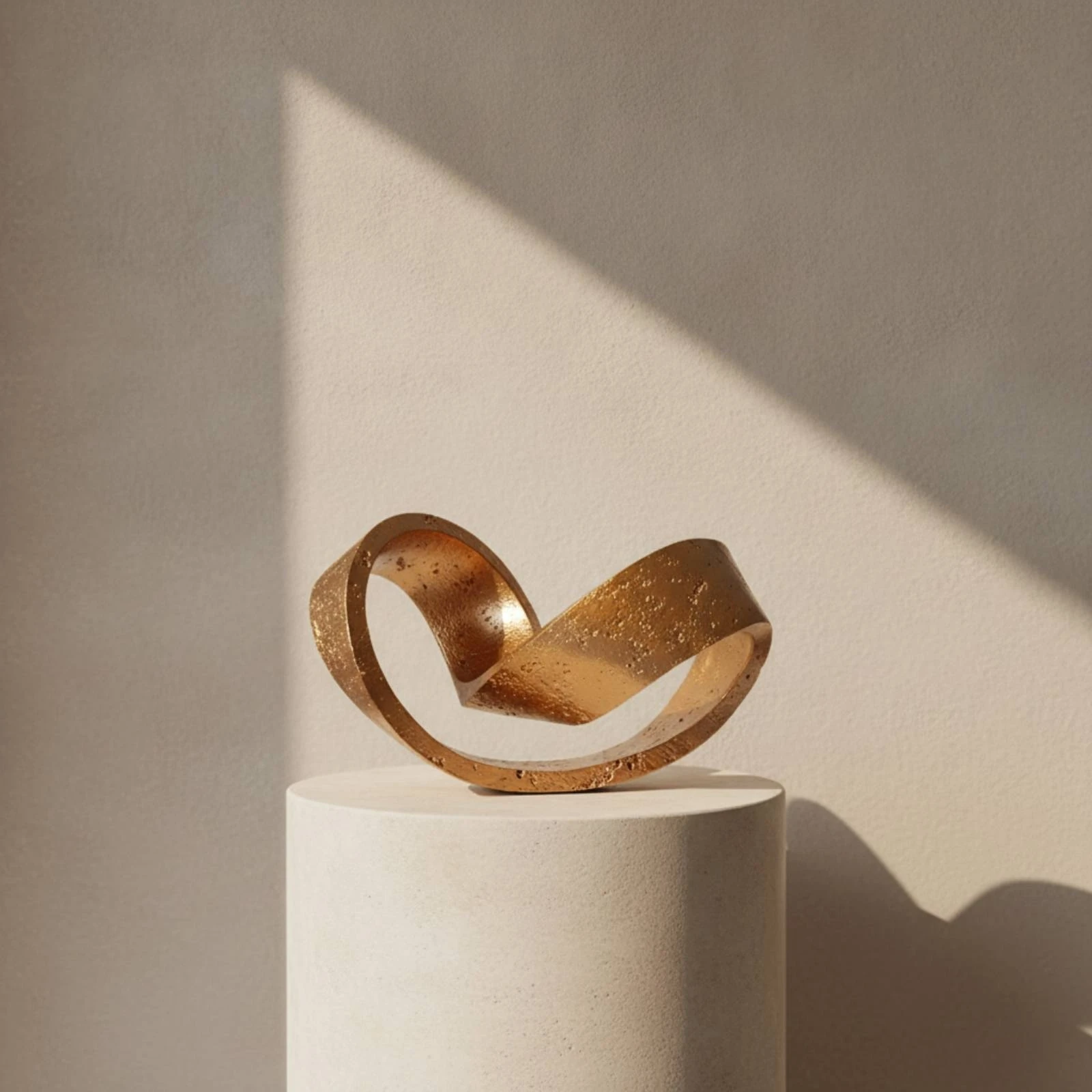 Geometric Loop Ornament Modern Abstract Sculpture Abstract Decorative Object Sculptural Decor Interlocking for Console Table
