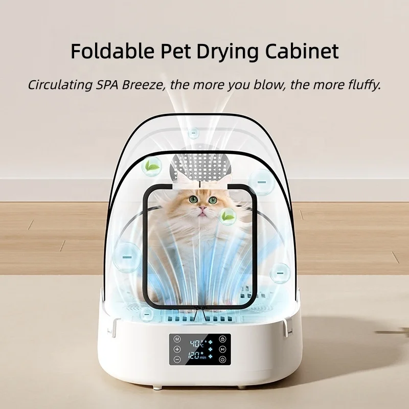 

ABS Foldable Pet Drying Cabinet Space-Saving Pet Dryer Box for Dogs & Cats