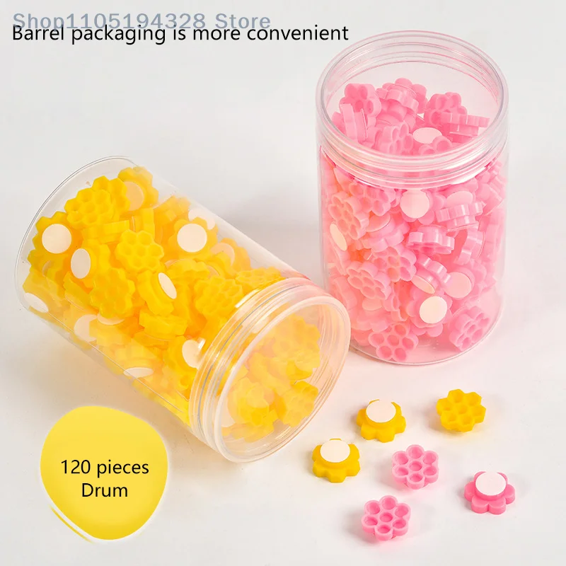 [MP] 120 unidades/caixa copos de cola autoadesivos para extensão de cílios copo de atraso enxertia ferramenta de maquiagem de cílios tatuagem copos de pigmento adesivo