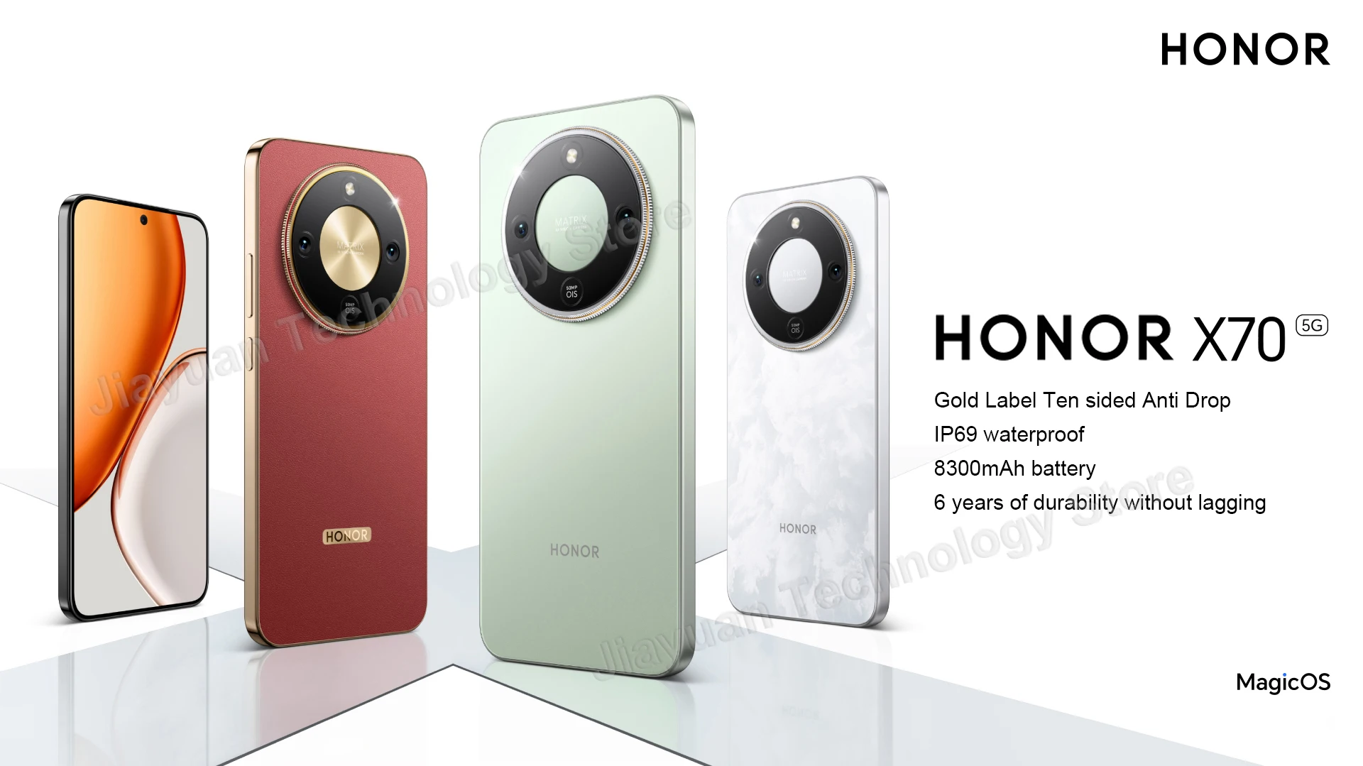Original HONOR X70 5G Mobile Phone 6.79 Inches AMOLED Display Snapdragon 6 Gen 4 Battery 8300mAh Google Play Smartphone