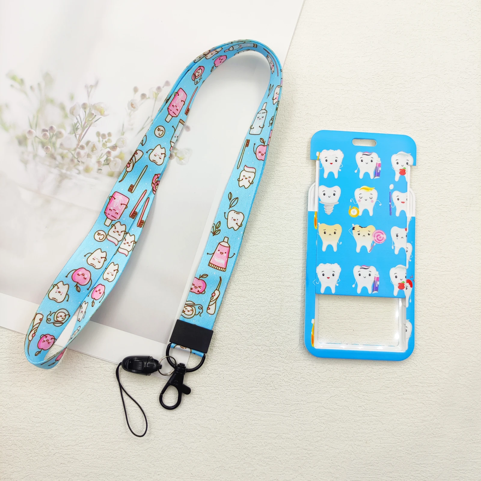 Zahnarzt Lanyard Kartenhalter Schlüsselanhänger Arzt Abzeichen Halter Umhängeband Frauen Lariat Telefon Seil Ausweishalter Zubehör – Detail 11