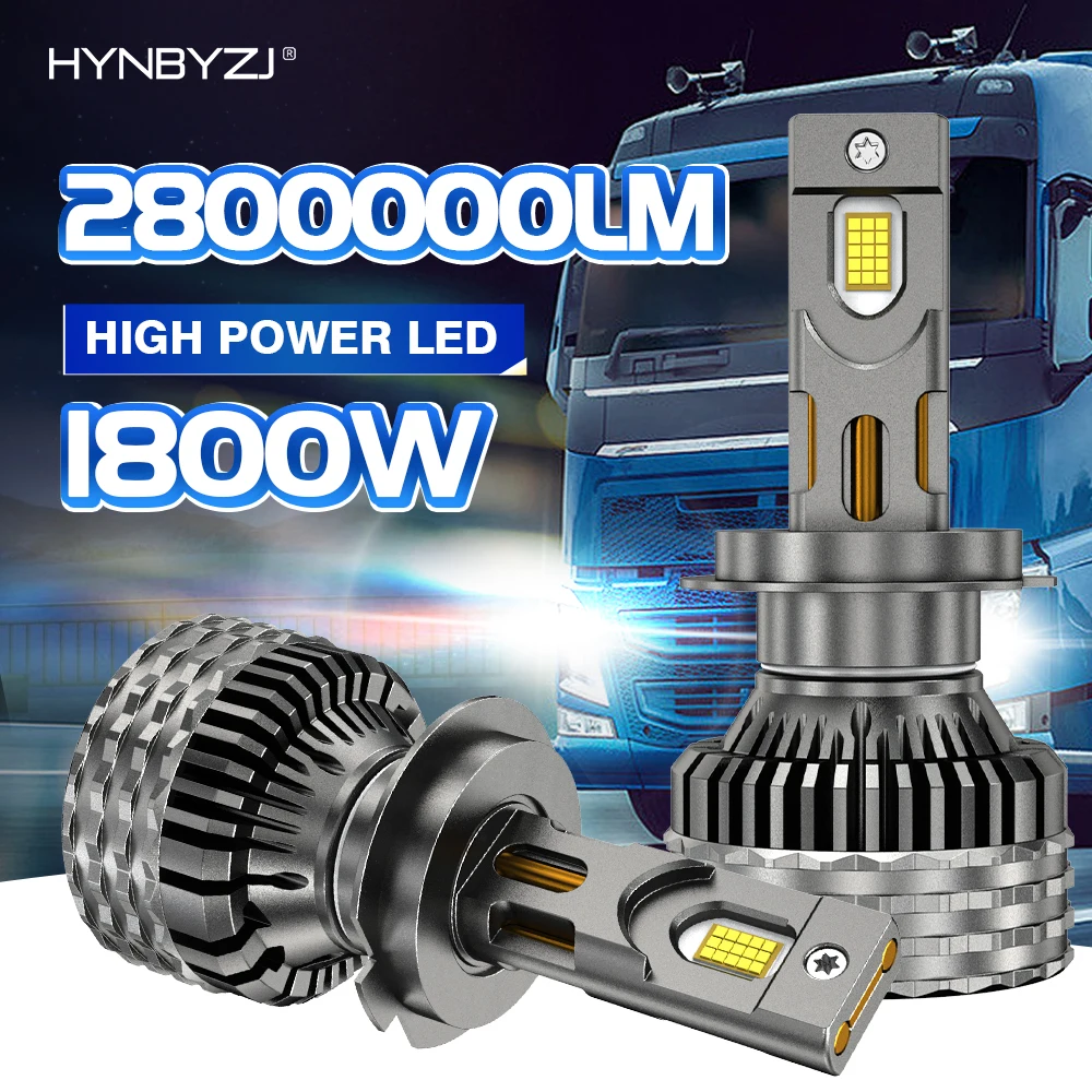 

HYNBYZJ Power Supply 24V LED Truck Headlight H7 LED Canbus H1 H4 H11 9005 9006 9012 Truck Lorry Light Headlight Bulb