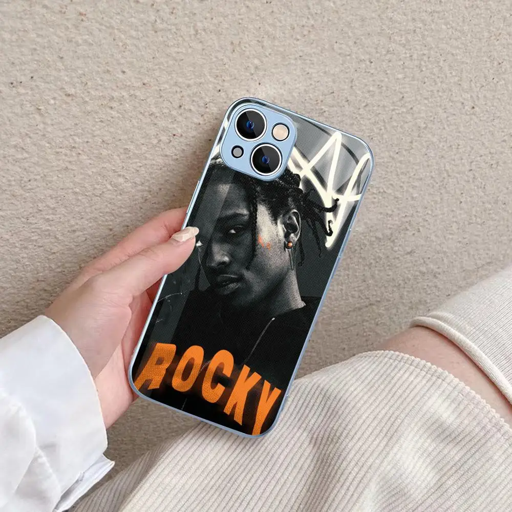 A-Asap Rapper R-Rocky Phone Case Tempered Glass For iphone 14 13 12 11 Pro Mini XS MAX 14Plus X XS XR Cover