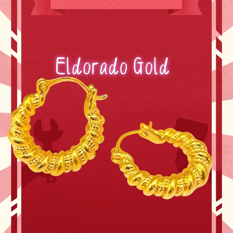 

AU750 18-каратное настоящее золото, витая пряжка в форме подковы, элегантный подарок в стиле ретро, предназначенный для модных женщин Va