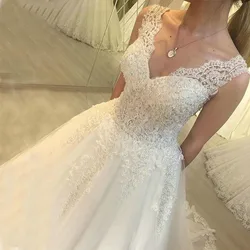 Personalizado zj9218 querida pérolas encantador sexy apliques florais rendas vestido de casamento vestidos de noiva para mulher 2023