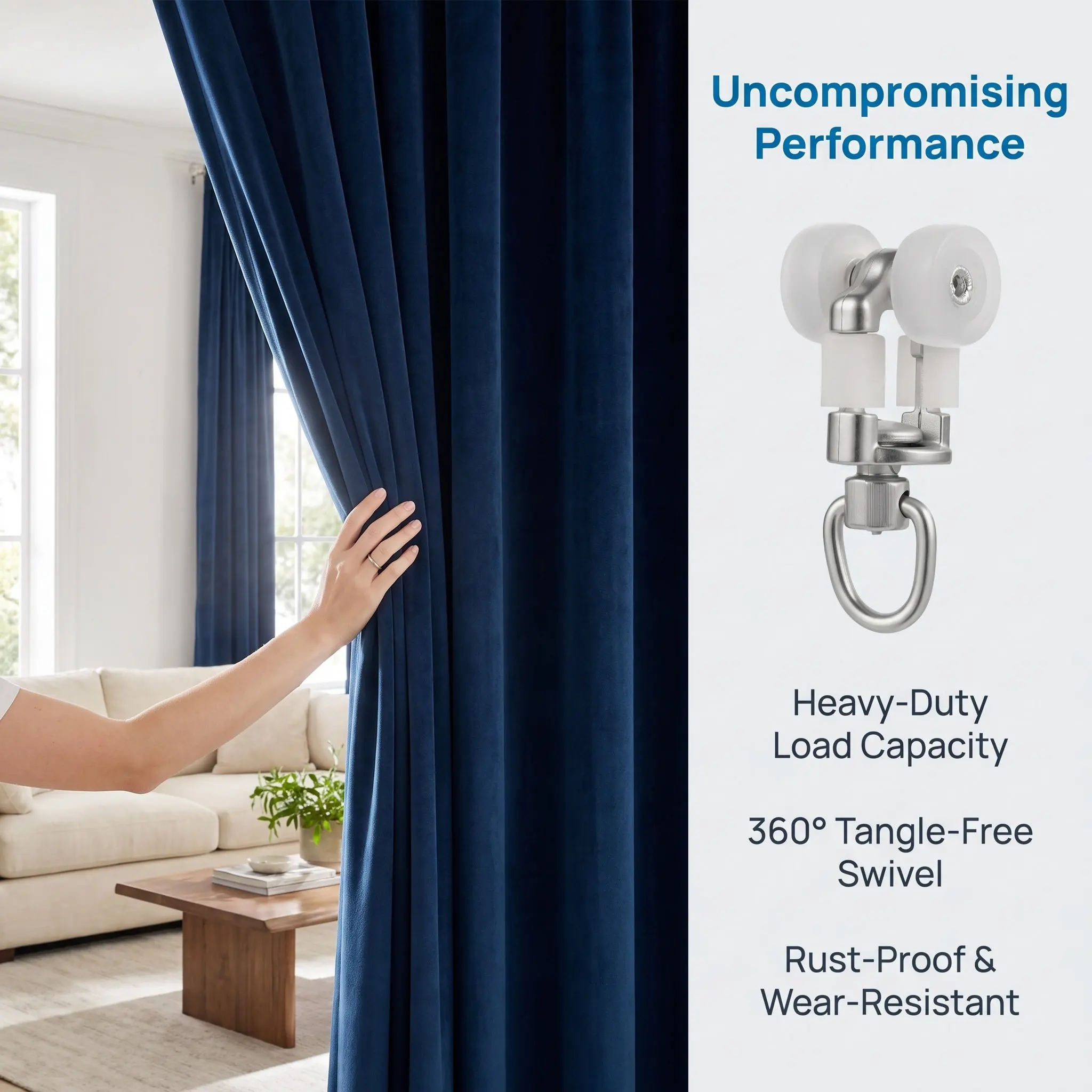 20Pcs Curtain Track Roller Gliders Smooth Sliding Double Wheel Carriers for Curtains Drapes Room Dividers Valances Rail