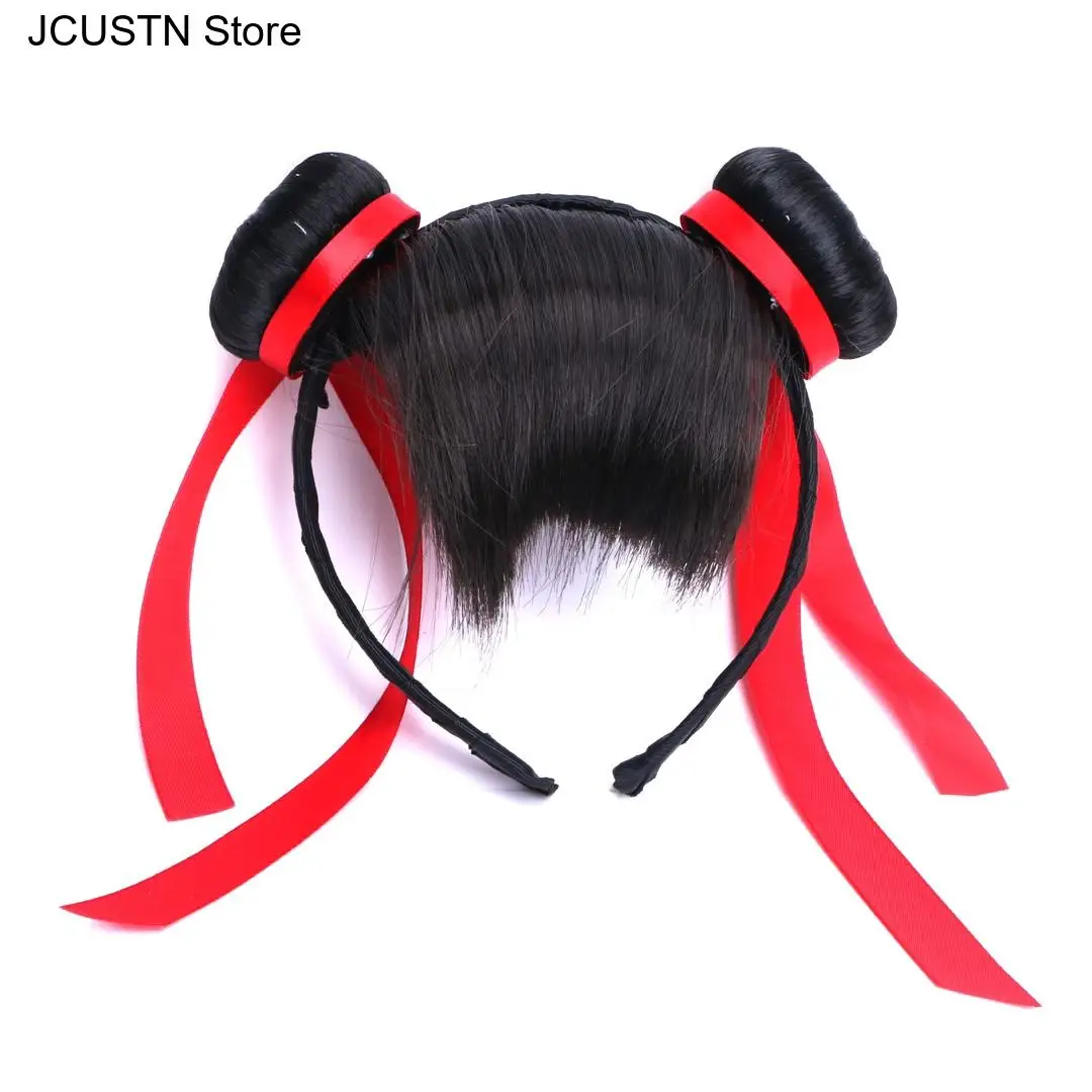 애니메이션 Nezha 사랑스러운 헤어 액세서리 Nezha 영감을받은 머리띠 어린이 아기 할로윈 공연 모자를 쓰고 있죠 귀여운 머리띠