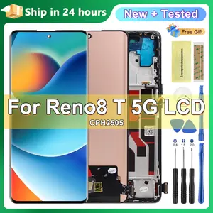 Bilashmart 6.7 OEM/TFT Oppo Reno8 T 8T 5G LCD Display Touch Panel Digitizer Reno8 T 5G CPH2505 LCD Dsiplay LCD With Frame