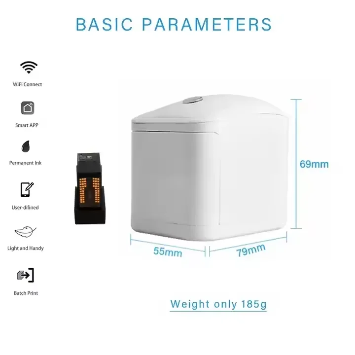 Mini imprimante jet d'encre multifonction portable avec impression Wifi