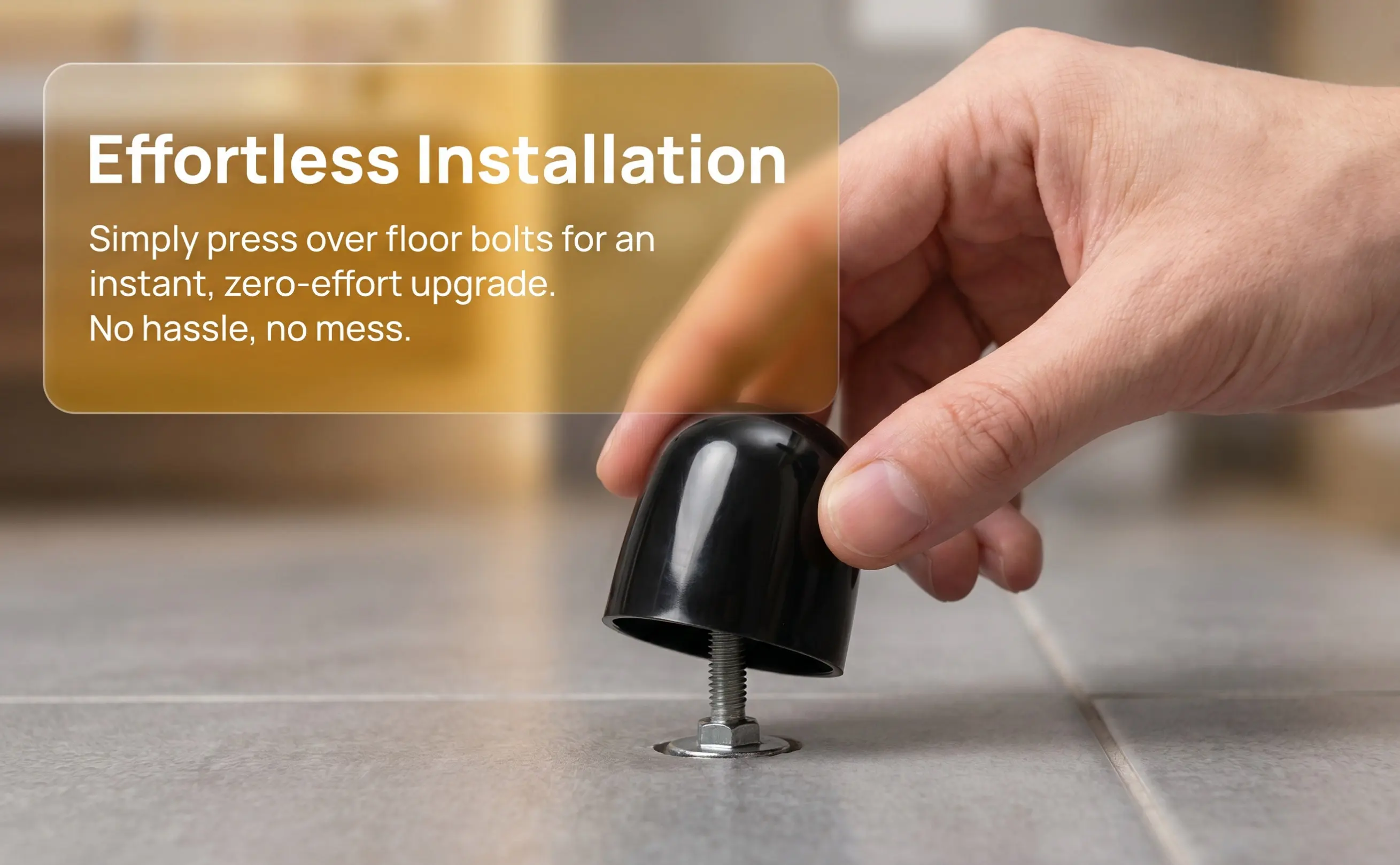 4Pcs Decorative Toilet Floor Bolt Covers Caps Universal Fit for Toilet Base Conceal Installation Fasteners Easy Clean Bathroom