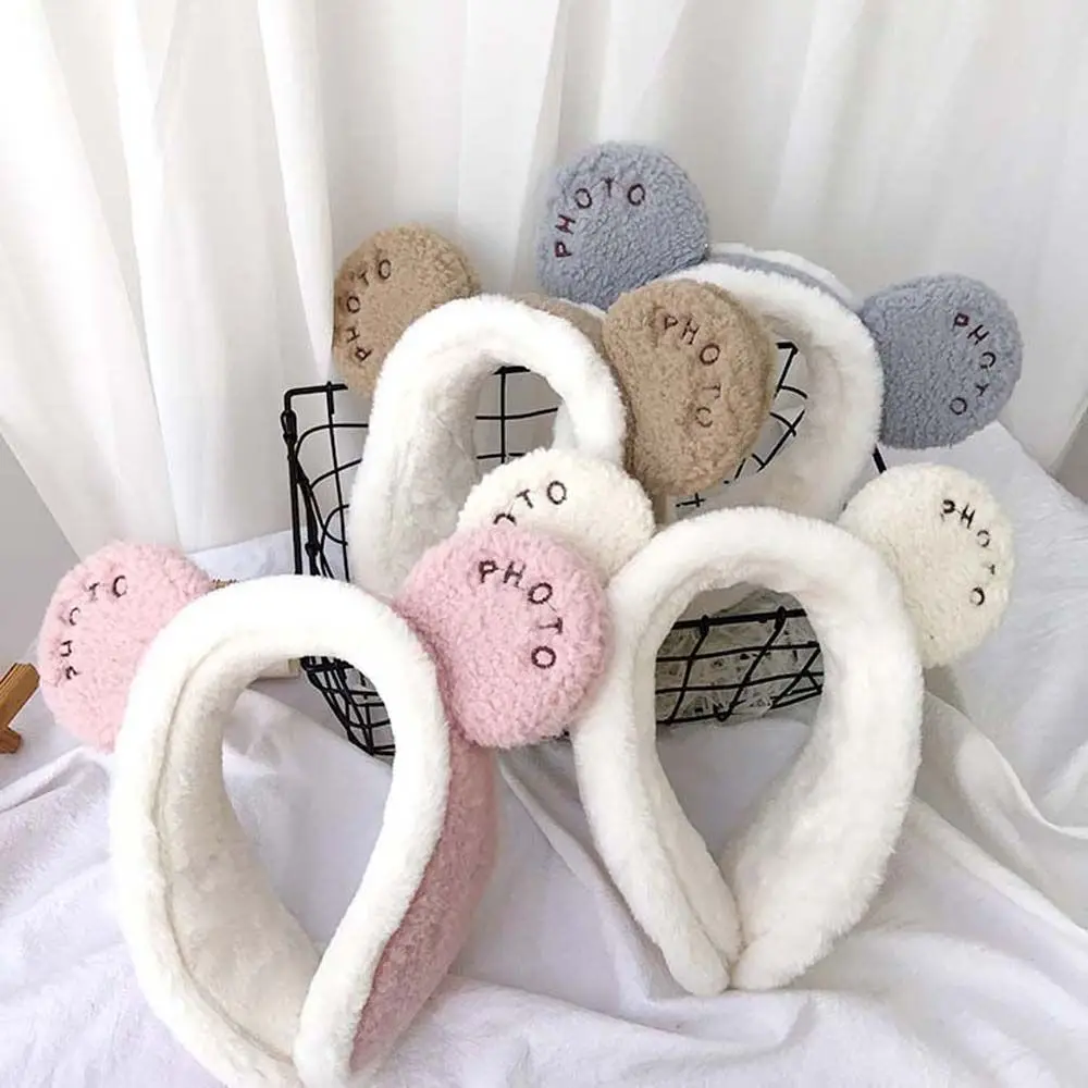 Outdoor Cute Ear Warmer Cartoon Ear Lap Ear Cover Plush Earmuffs Women Earmuff Bear Ears Ear Wrap