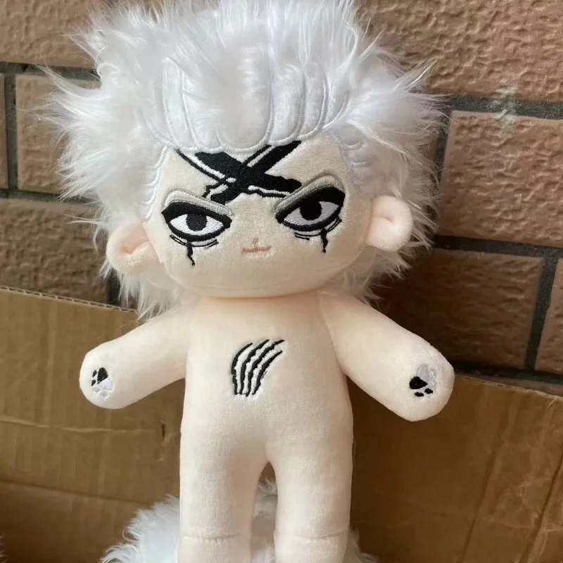 Anime relleno Dr. Stone: Science Future figura Dr. Xeno 20cm vestir muñecas de algodón coleccionables marionetas de peluche juguetes para niños regalos