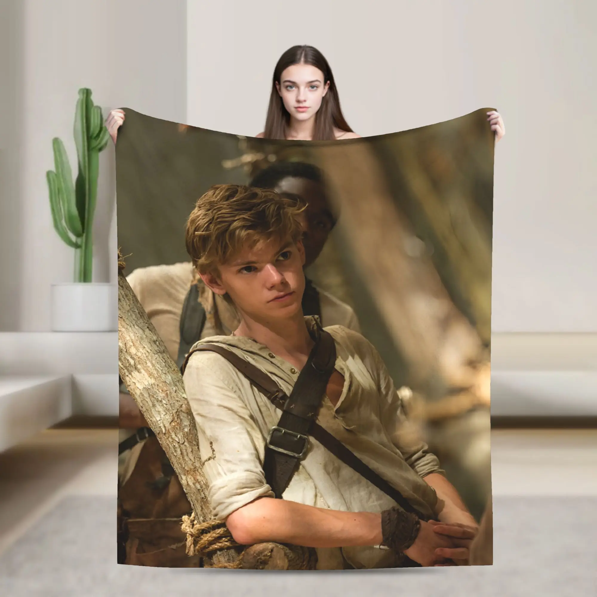 The Maze Runner Soft Warm Blanket Newt X Thomas Travel Office Plush Throw Blanket Couch Chair Flannel Bedspread Sofa Bed Cover
