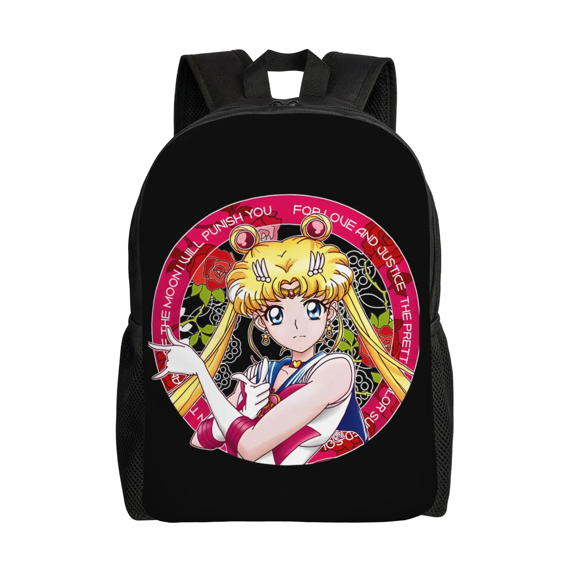 

sailors moons Crystal Classical Backpack Sports High School Business Anime Daypack for Men Women Laptop Canvas Bags
