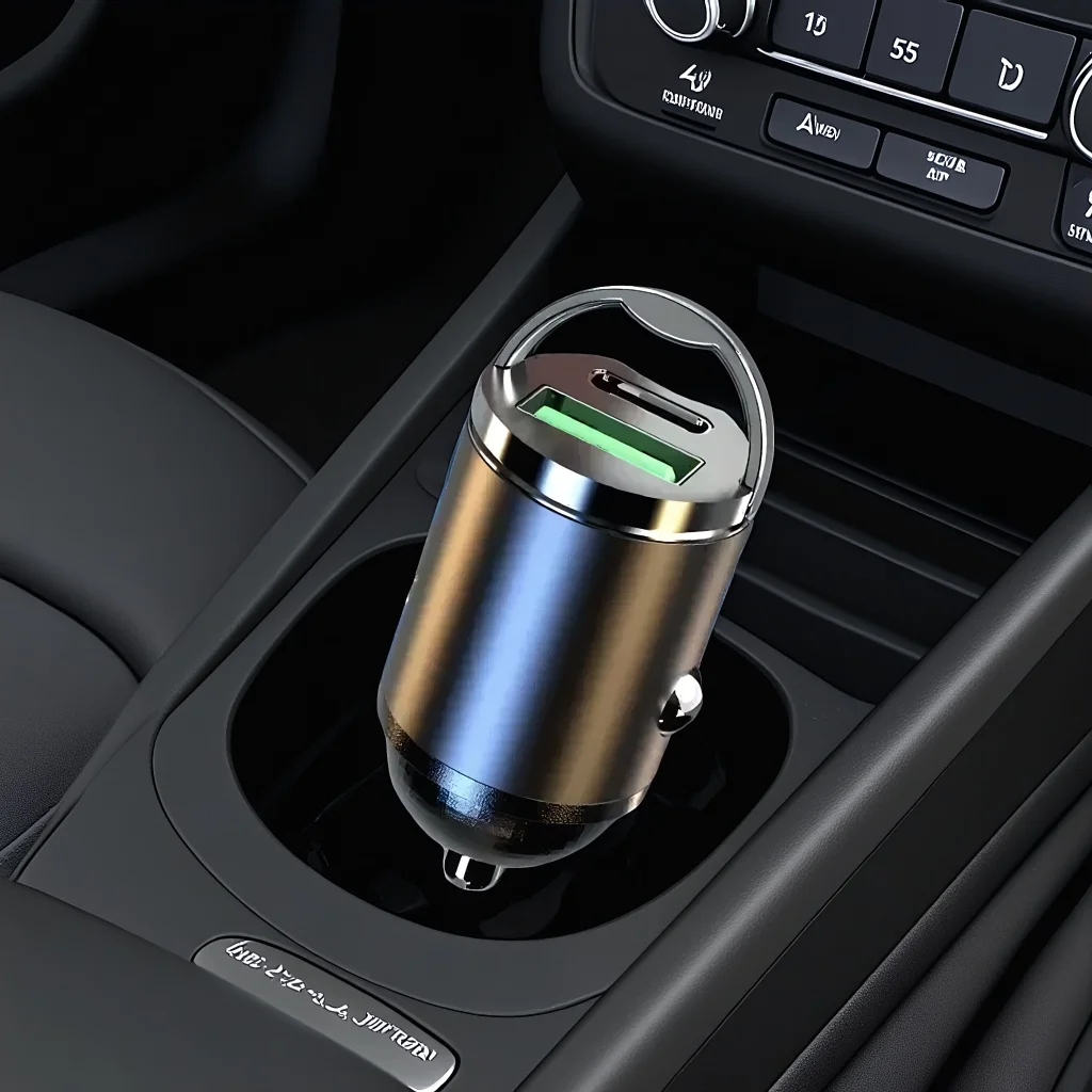 

Скрытое автомобильное зарядное устройство с PD USB: тянущее кольцо для легкого доступа и быстрой зарядки