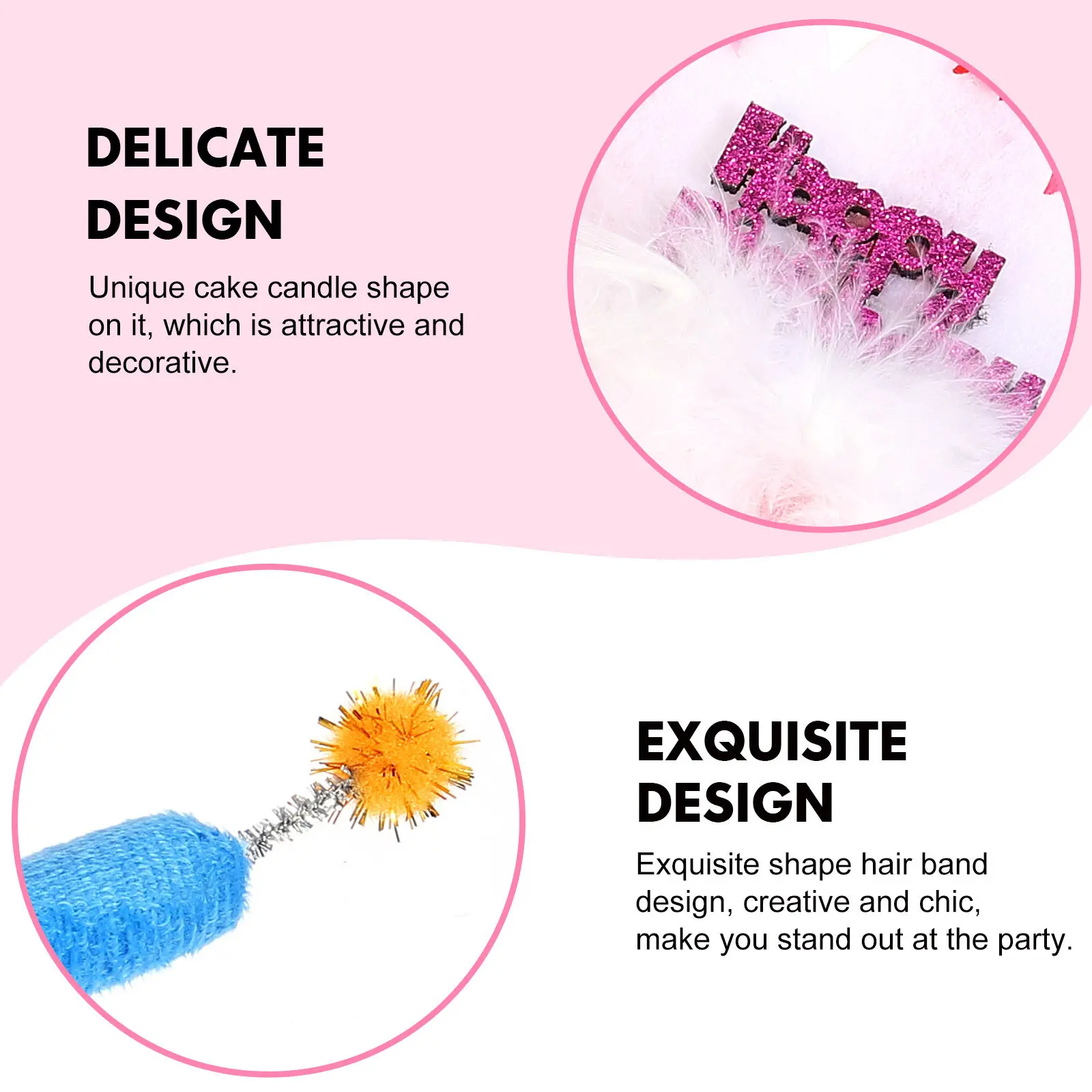 

Креативная повязка на голову в виде торта на день рождения, тканевая повязка для волос, декоративный реквизит для фотосессий, стильный аксессуар для волос для вечеринок