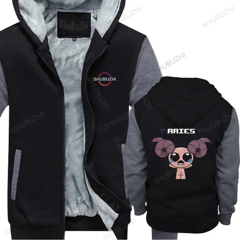 Cute The Binding Of Isaac hoodies for Men Round zipper fall Video Game Casual Pure Cotton Regular Fit fleece Tops European size