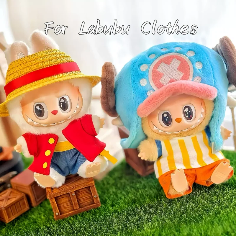 

Для V1v2v3 Labubu одежда модная игровая детская одежда Diy комплект аксессуаров ручной работы шапки одежда штаны подарки для детей игрушки куклы