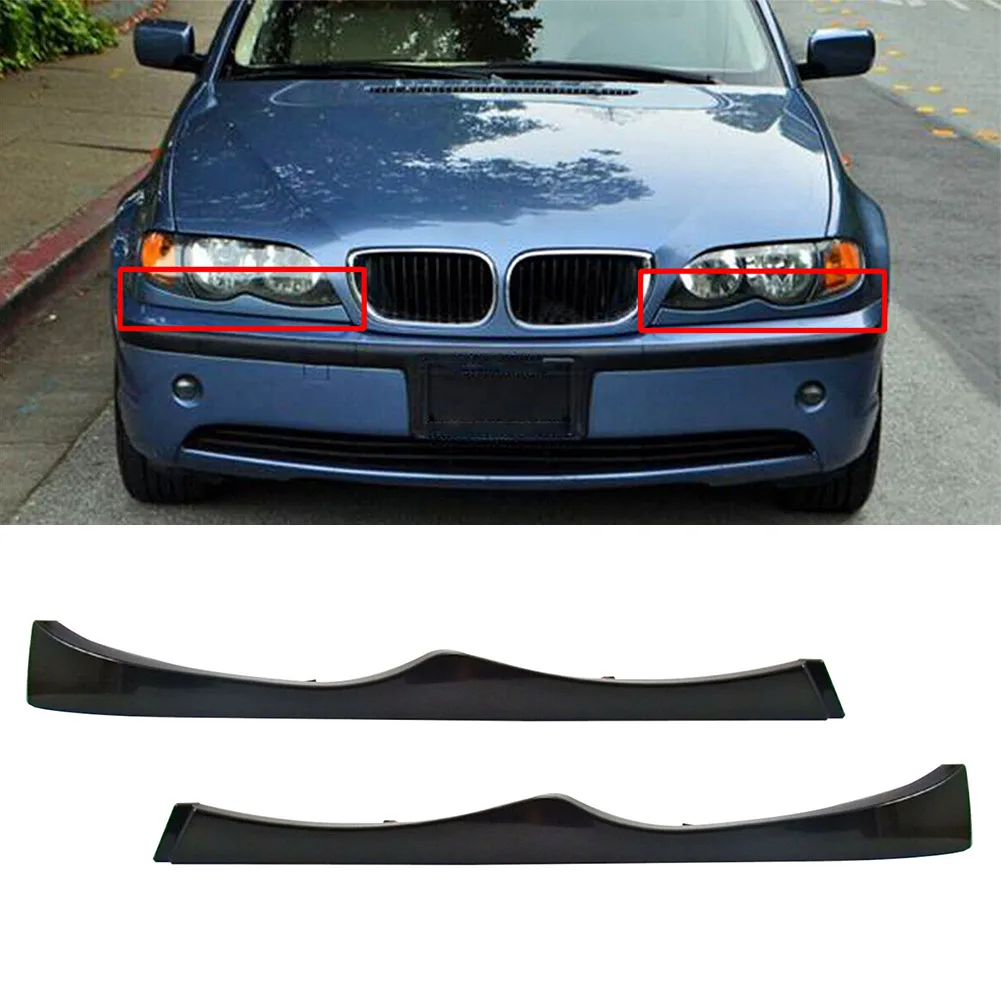 Add a Touch of Sophistication with Headlight Eyebrow Lower Headlamp Eyelid Cover Trim for BMW E46 325 330 Sedan