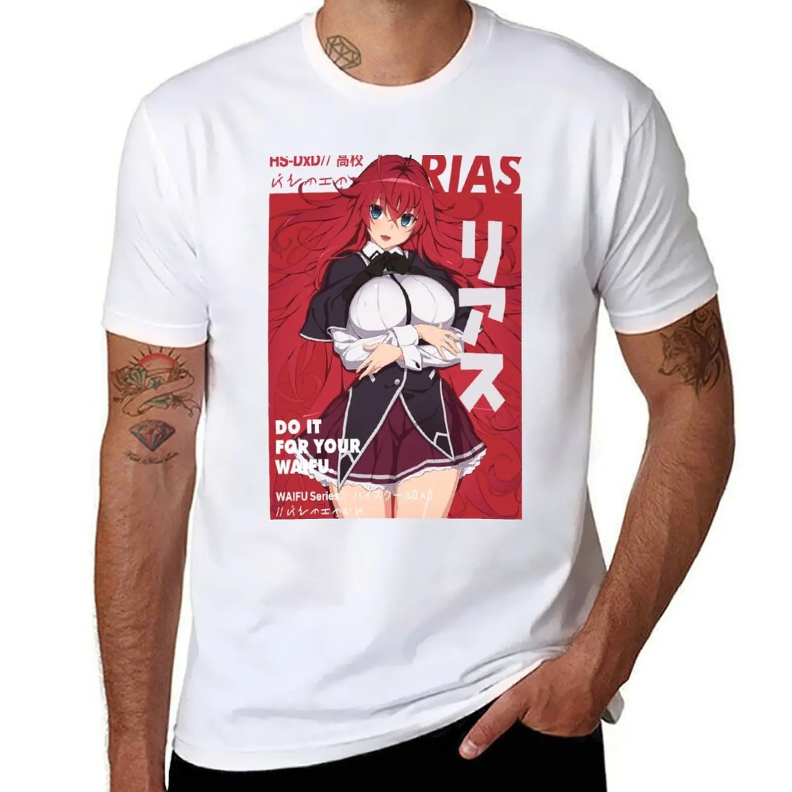 

Waifu Rias T-Shirt black cotton t-shirt plain for man package t shirt man casual T-Shirt