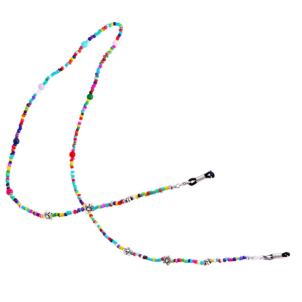 

Rice Bead Glasses Chain Anti-Slip Eyewear Retainer Cord Sunglasses Neck Strap Eyeglass Holder String For Men Women Running