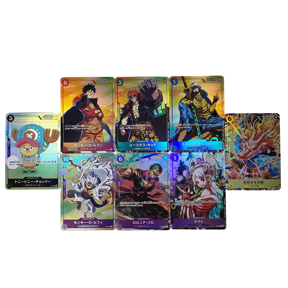 Anime One Piece Chopper Kid Luffy Sabo Hancock Sogeking Zoro Japanese Version Diy Collectible FOIL High-Quality Card BANDAI