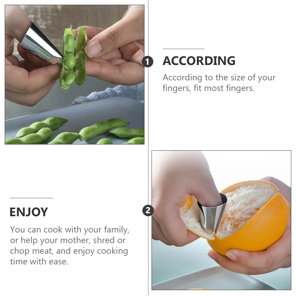 

20 Pcs Finger Guard Protectors Stainless Steel Vegetable Cutting Handguard Kitchen Tools Nail Cover Shelling Nut Lobster Crab