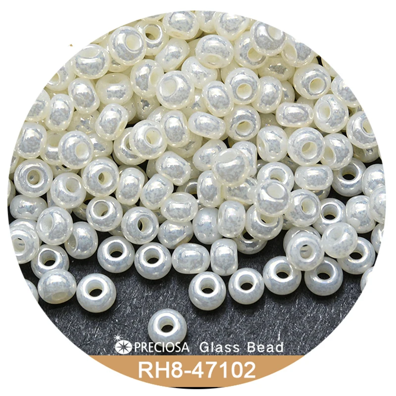 Czech Preciosa Rocailles Round Hole 8/0 Beads 3 Mm Pearl Shell 5g  Charms for Bracelet Making  Diy Beads Accessories